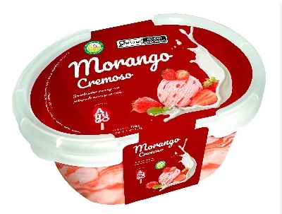 SORVETE MORANGO CREMOSO POTE 1,5L